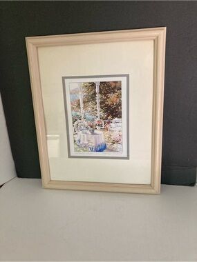 Marilyn Simandle Signed Veranda View Framed Print. Rare Find!